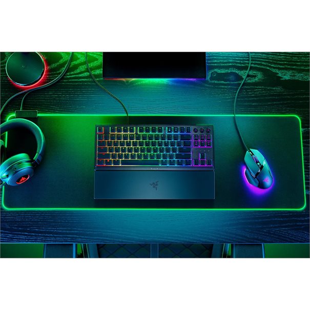 Razer Keyboard Ornata V3 TKL Gaming RGB (DE) black Low-profile RGB Tenkeyless Mecha-membrane RGB